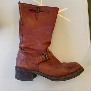 Frye mid calf engineer boots